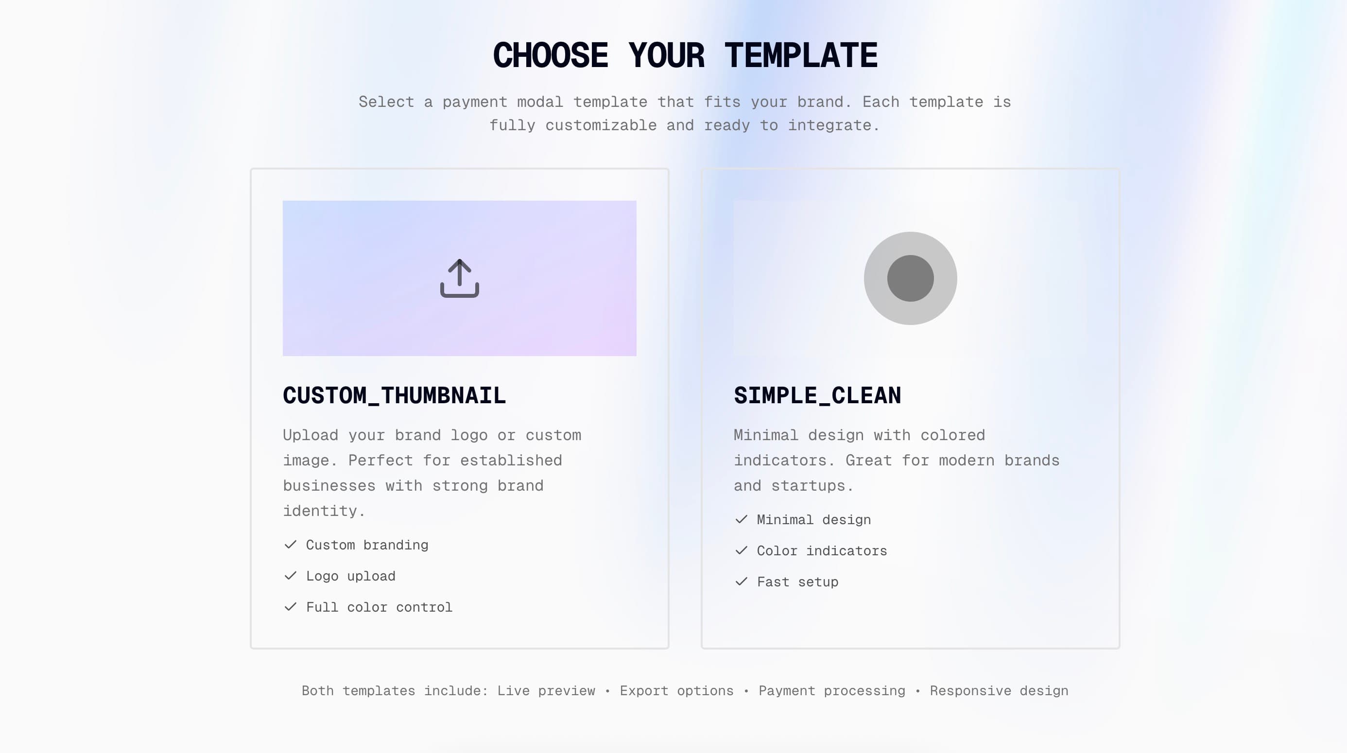 Choose Template